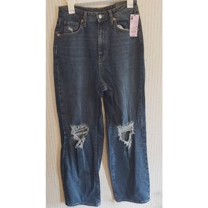 Distressed Highest Rise Baggy Jeans 8/29R Ripped